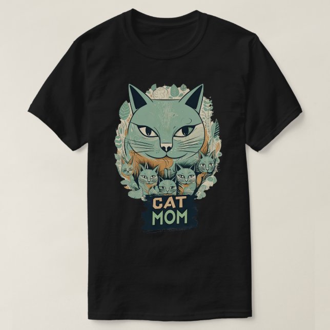 Camiseta Cat Mom 2 (Diseño del anverso)