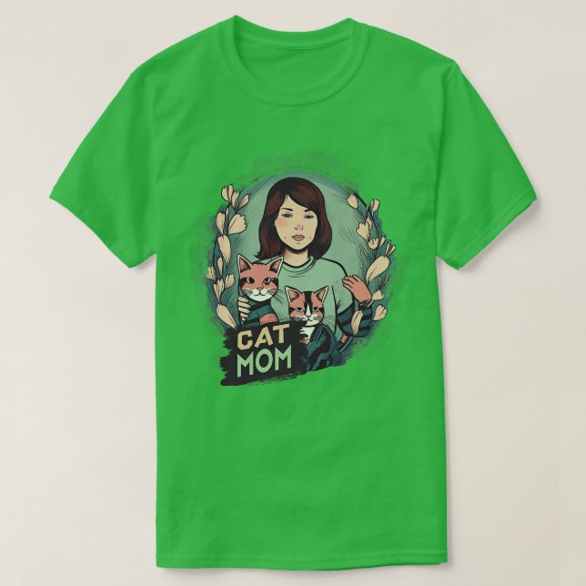 Camiseta Cat Mom 6 (Diseño del anverso)