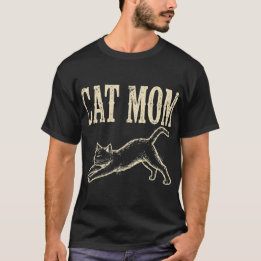Camiseta Cat Mom – Camiseta de gato vintage desgas