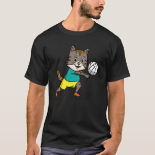 Camiseta Cat Mom Cat Dad Dad Dad Voleibol Coach Spiker Kitt