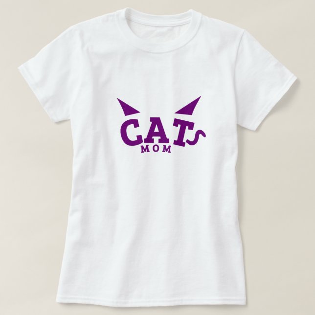 Camiseta Cat Mom - Cat Lover (Diseño del anverso)