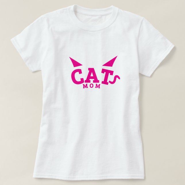 Camiseta Cat Mom - Cat Lover (Diseño del anverso)