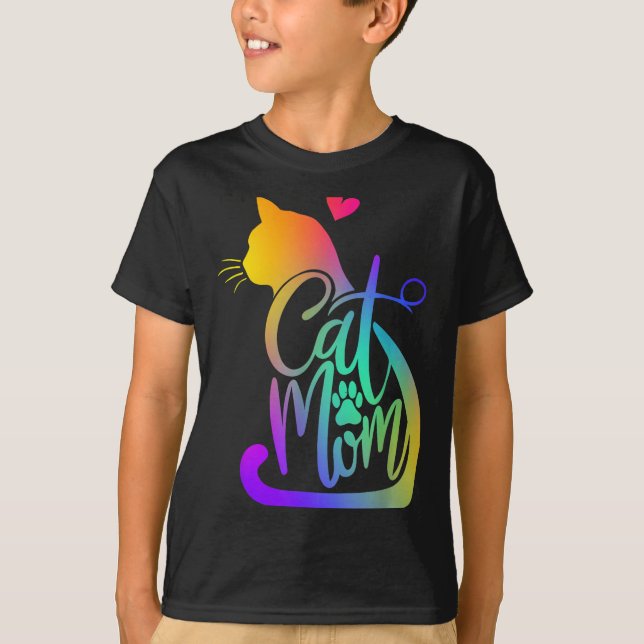 Camiseta Cat Mom Cat Lover Cute Mother's Day Mama I Love My (Anverso)