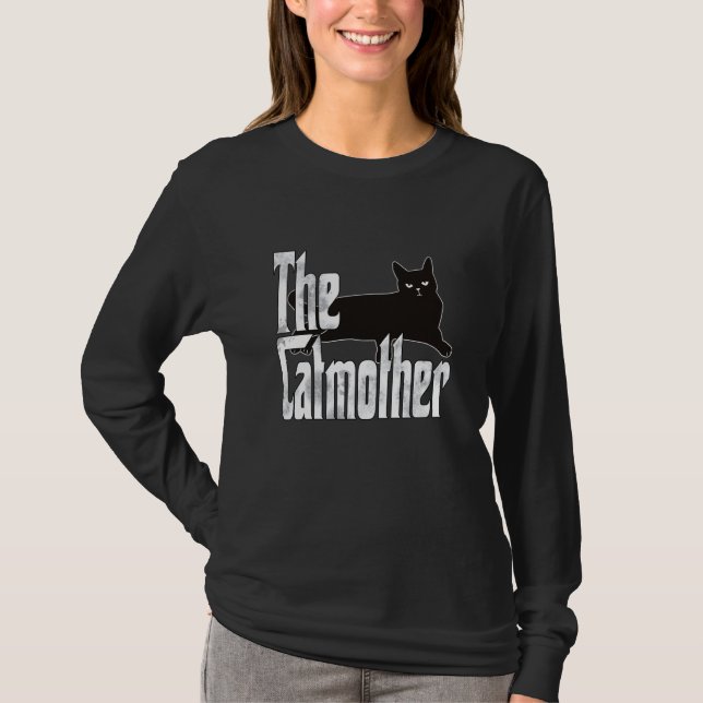 Camiseta Cat Mom Catmother Black Cat Mother Kitty Mommy  6 (Anverso)