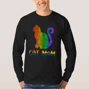Camiseta Cat Mom Colorful Rainbow Lgbt Primo Mom