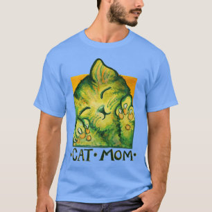 Camiseta Cat Mom Cute Nature gatos gatos gatos gatos verdes