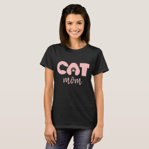 Camiseta Cat Mom – Cute pow con letra de gato