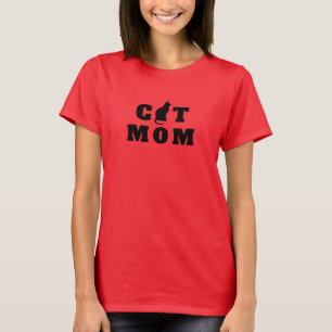 Camiseta Cat Mom Cute Silhouette
