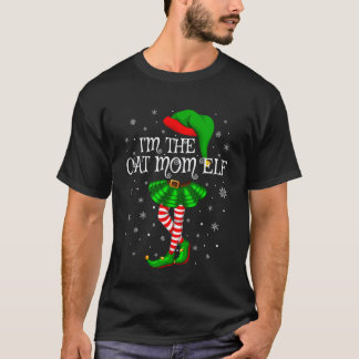 Camiseta Cat Mom Elf Christmas Family Group Women Girls Xma