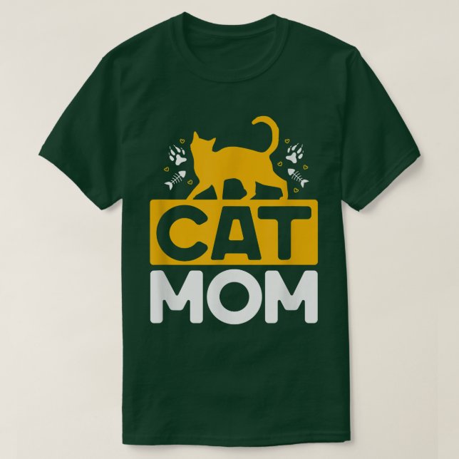 Camiseta Cat Mom Funny Cats Lovers Moms  (Diseño del anverso)
