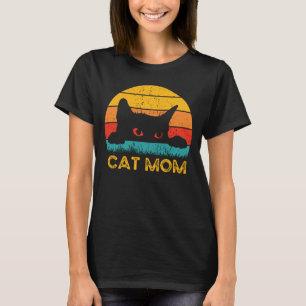 Camiseta Cat Mom - Gato retro vintage