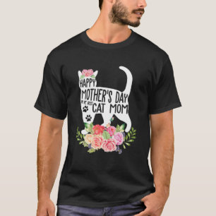 Camiseta Cat Mom Gift Cute Bunny Siamese Eggs Easter Day