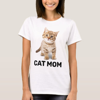 CAMISETA CAT MOM GINGER KITTEN LADIES T-SHIRTS