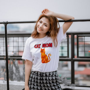 CAMISETA CAT MOM GINGER RED CAT T-SHIRT