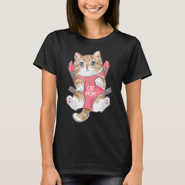 Camiseta Cat Mom Graphic Cat Propietario de Gatos Capacitac (Anverso)