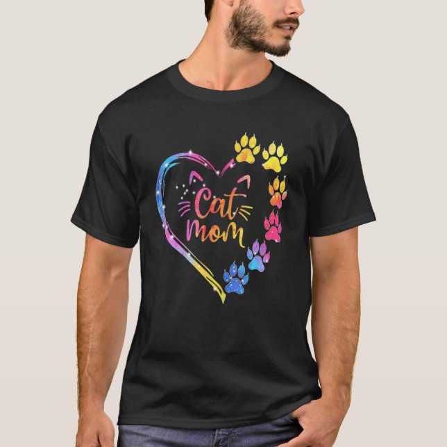 Camiseta Cat Mom Heart One Hankful Eacher Nurse (Anverso)