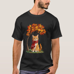 Camiseta Cat Mom Kitten Fall Deja Al Árbol De Otoño Gracios