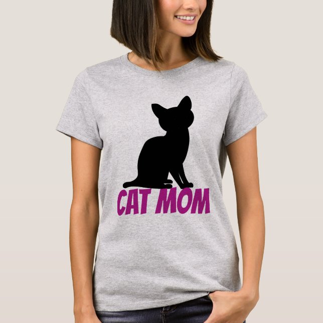 CAMISETA CAT MOM KITTEN T-SHIRTS CUTE (Anverso)