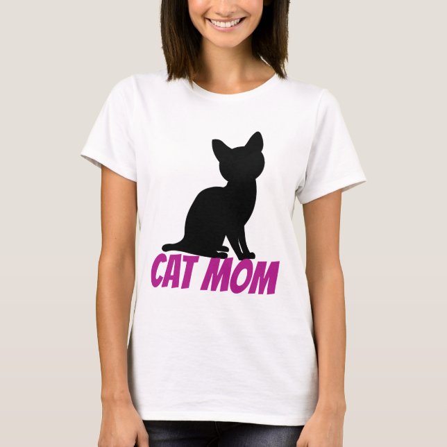 CAMISETA CAT MOM KITTEN T-SHIRTS CUTE (Anverso)