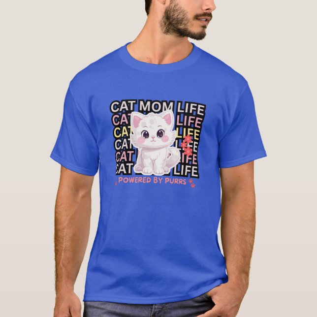 Camiseta Cat Mom Life funny (Anverso)