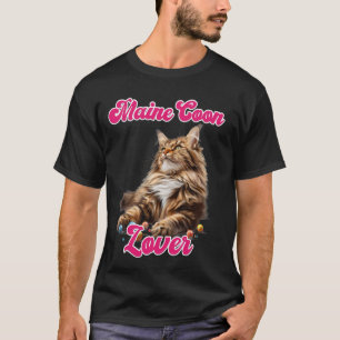 Camiseta Cat Mom MAINE COON LOVER Mainon Propietario