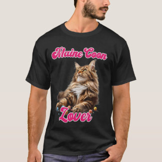 Camiseta Cat Mom MAINE COON LOVER Mainon Propietario