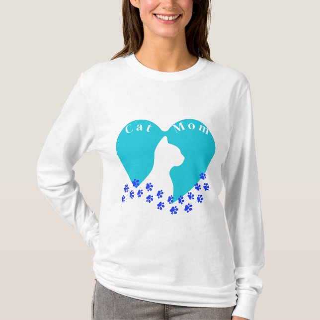 Camiseta Cat Mom T-Shirt (Anverso)