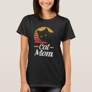 Camiseta Cat Mom Vintage Ochenta Estilo Cat Retro Fashionab