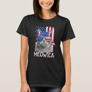 Camiseta Cat Mom y Cat Dad Estados Unidos Bandera Cat 4 of