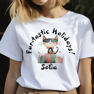 Camiseta Cat Moms Perfect Navidades Gift name T-Shirt