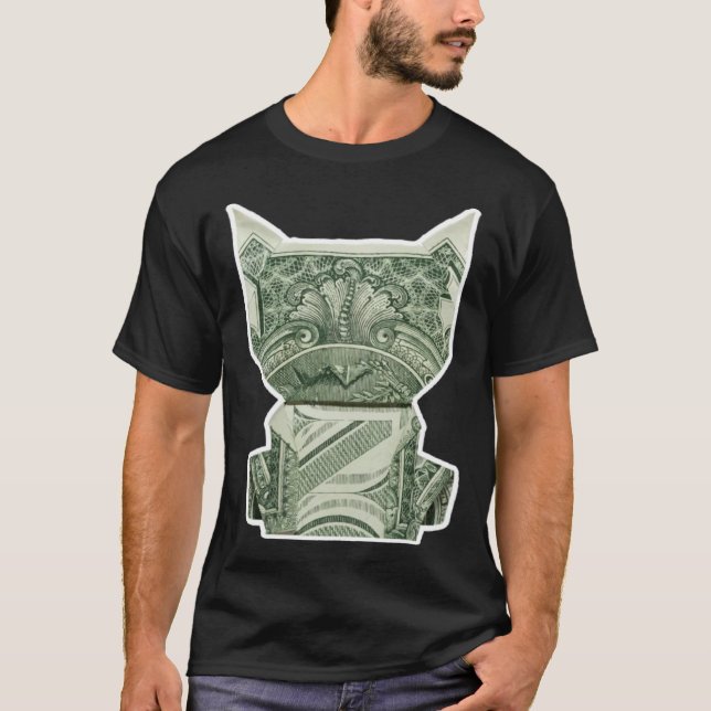 Camiseta Cat Money Origami Cash (Anverso)