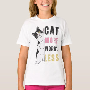 Camiseta CAT More WORRY Less