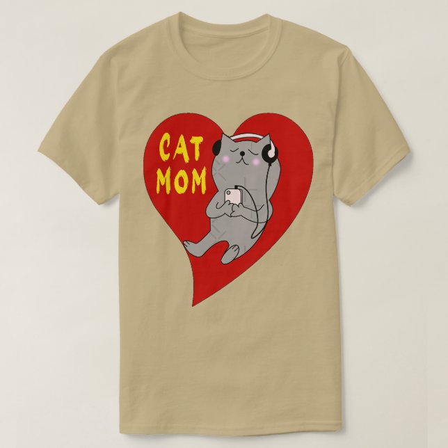 Camiseta Cat Mother Coffee Lover 110 (Diseño del anverso)