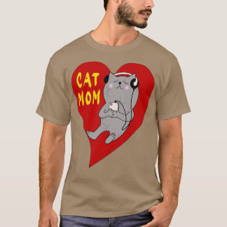 Camiseta Cat Mother Coffee Lover 110