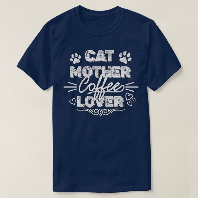 Camiseta Cat Mother Coffee Lover 191 (Diseño del anverso)