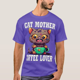 Camiseta Cat Mother Coffee Lover 300