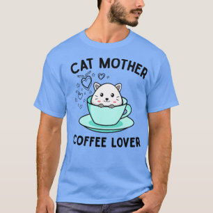 Camiseta Cat Mother Coffee Lover 7