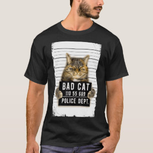 Camiseta Cat Mug Shot Funny
