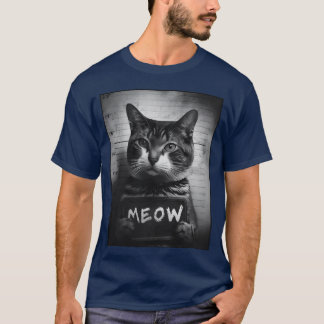 Camiseta Cat Mugshot Meow