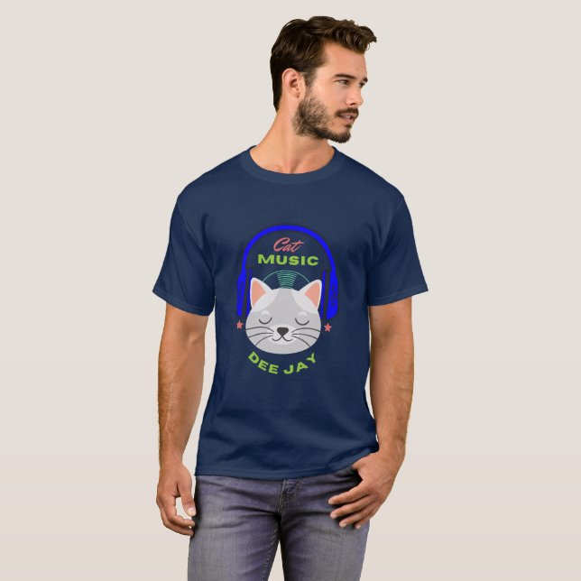 Camiseta Cat Music Dee Jay T-Shirt (Anverso completo)