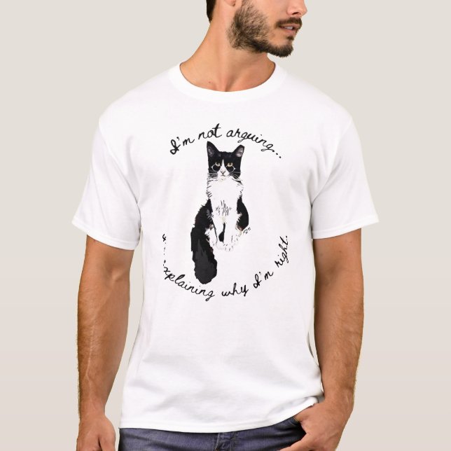 Camiseta Cat "No estoy discutiendo porque estoy explicando  (Anverso)