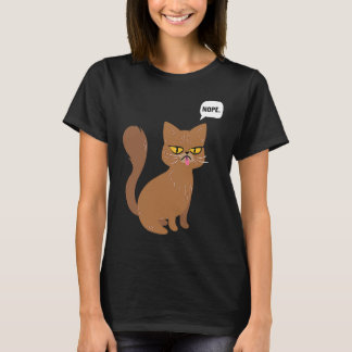 Camiseta Cat Nope Statement  Graphic