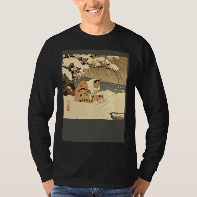 Camiseta Cat Nursing Snow (Anverso)