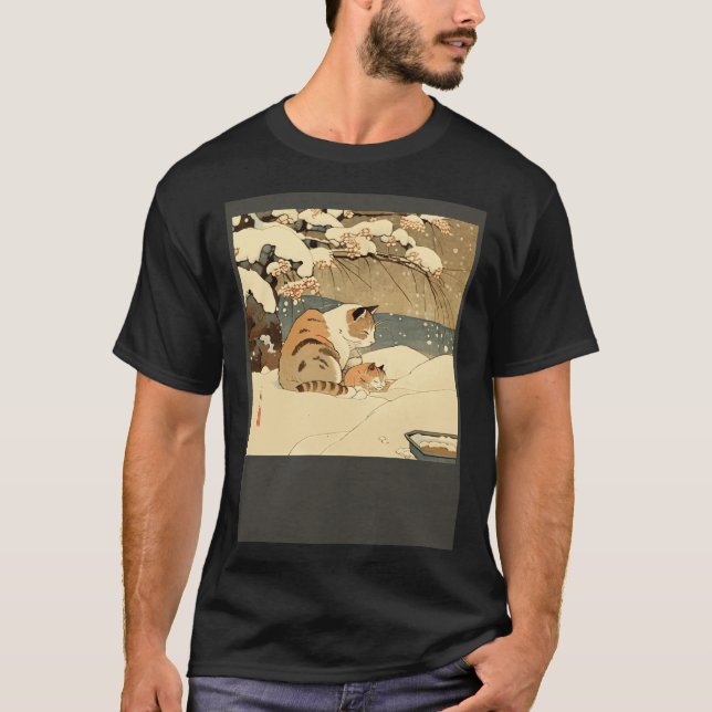 Camiseta Cat Nursing Snow (Anverso)