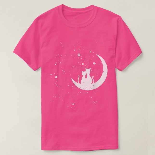 Camiseta Cat On Moon Lazy Halloween Disstume Cute Kitty Kit (Diseño del anverso)