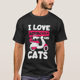 Camiseta Cat On Motorcycle Kitten Feline Dirtbike Scooter M