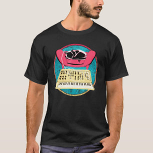 Camiseta Cat On Synthesizer