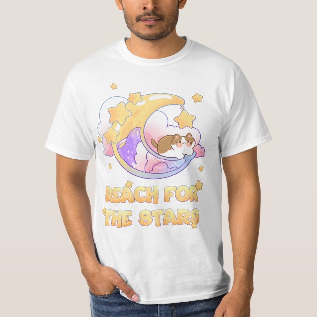 Camiseta cat on the moon (Anverso)