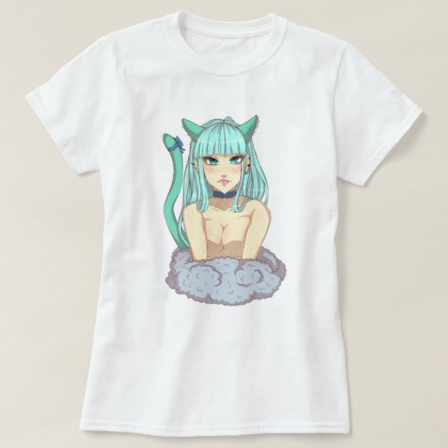 Camiseta Cat Oppai Girl (Diseño del anverso)