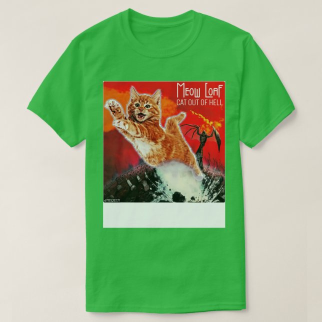 Camiseta Cat Outta Hell (Diseño del anverso)